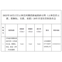 【5.14億】底價(jià)成交！浙江麗水20年河砂經(jīng)營(yíng)權被當地國企拿下